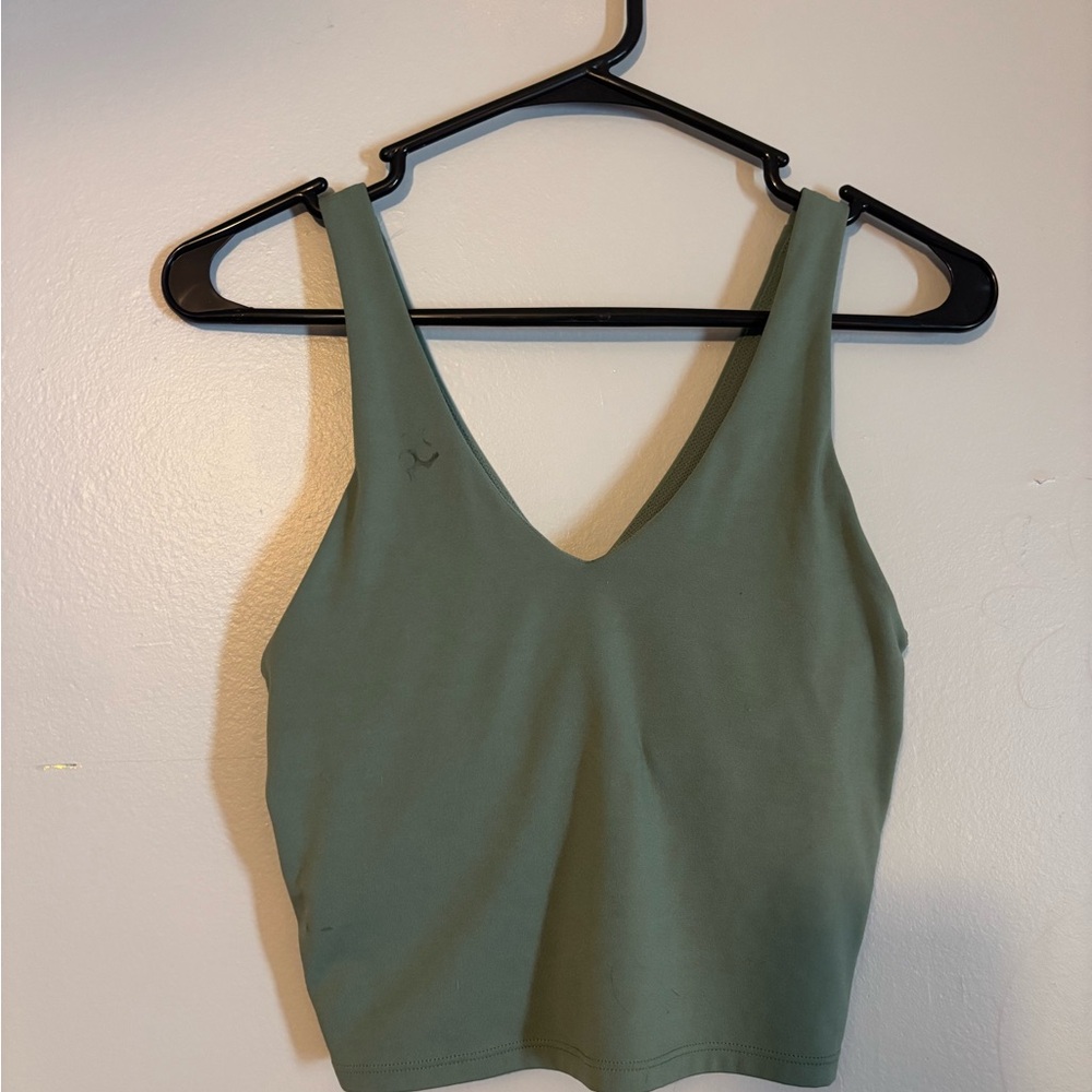 cropped athletic top with built in bra